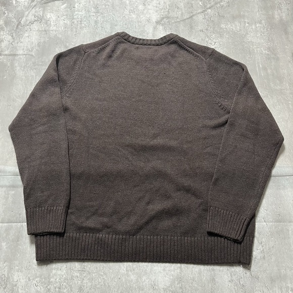 Croft & Borrow Sweater Mens XL Brown Mock Neck Ribbed Zip Knit Pullover Outdoor - Picture 4 of 6